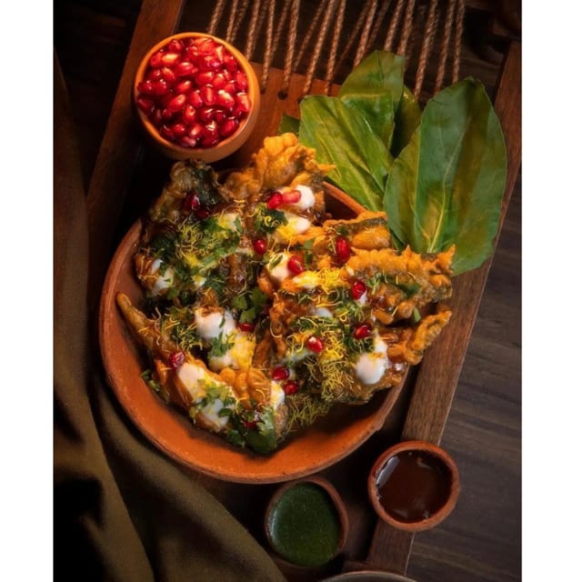 Palak Crunch Chaat.