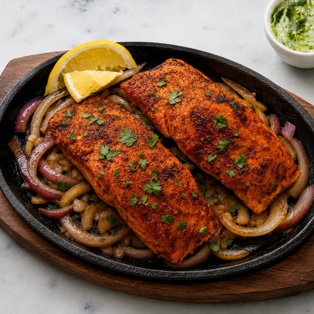 Gulabi Salmon Tikka.